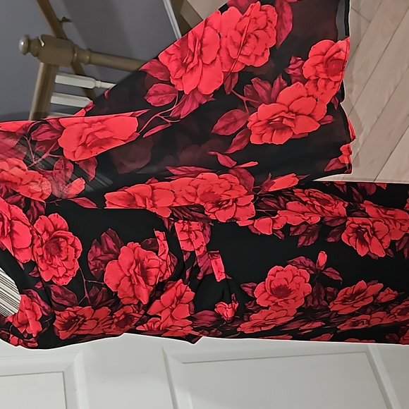 Connected Apperal Women Sheath Dress Red and black Size 8 - Picture 10 of 13